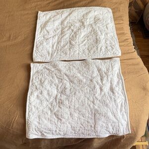 Casaluna white quilted pillow shams